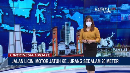 Pengendara Hilang Kendali Akibat Jalan Licin, Sepeda Motor Terjun ke Jurang Sedalam 20 meter