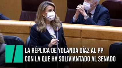 Los 15 segundos de réplica al PP con los que Yolanda Díaz ha soliviantado al Senado