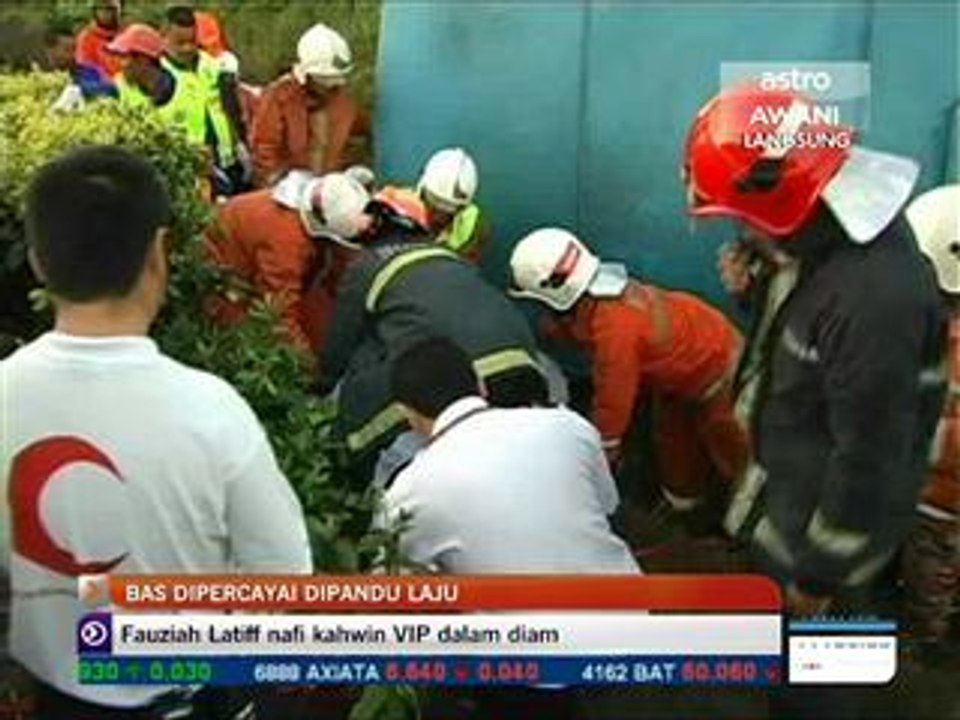 Bas terbabas dipercayai dipandu laju