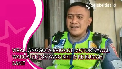 Viral, Anggota Brigade Motor Kawal Warga Depok yang Kritis ke Rumah Sakit