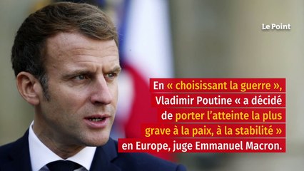 Guerre Ukraine-Russie - Macron promet une réponse « sans faiblesse » - Vidéo Dailymotion