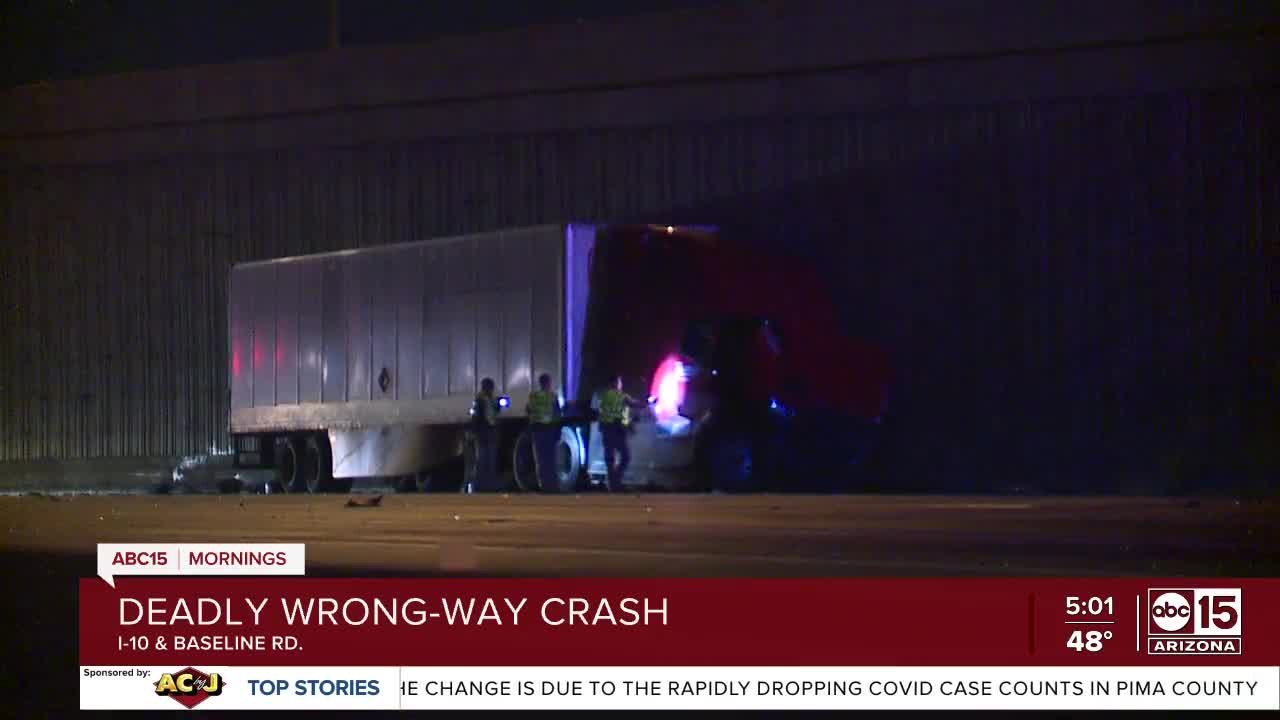Deadly wrong-way crash shuts down I-10 at US-60 - video Dailymotion