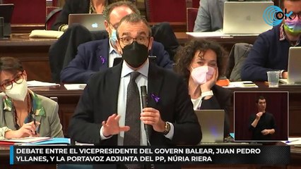Debate entre el vicepresidente del Govern balear, Juan Pedro Yllanes, y la portavoz adjunta del PP, Núria Riera