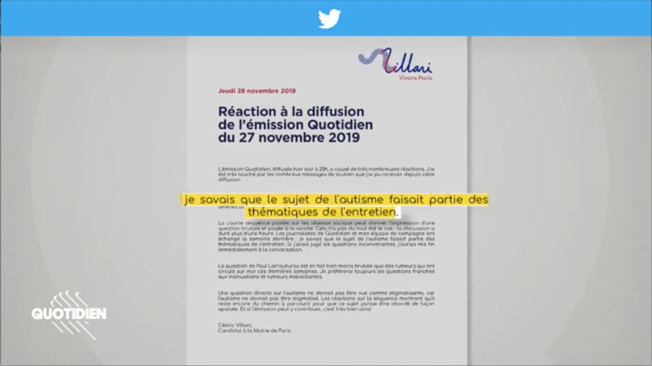 Autisme : Paul Larrouturou de Quotidien remet les pendules à l'heure après la polémique