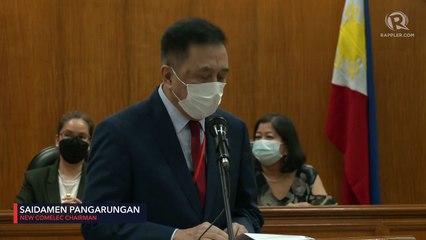 New chief Pangarungan vows to preserve independence of Comelec