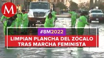 Retiran vallas metálicas tras marcha de colectivos feministas en la CdMx