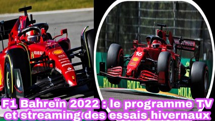 F1 Bahreïn 2022: Le Programme TV Et Streaming Des Essais Hivernaux