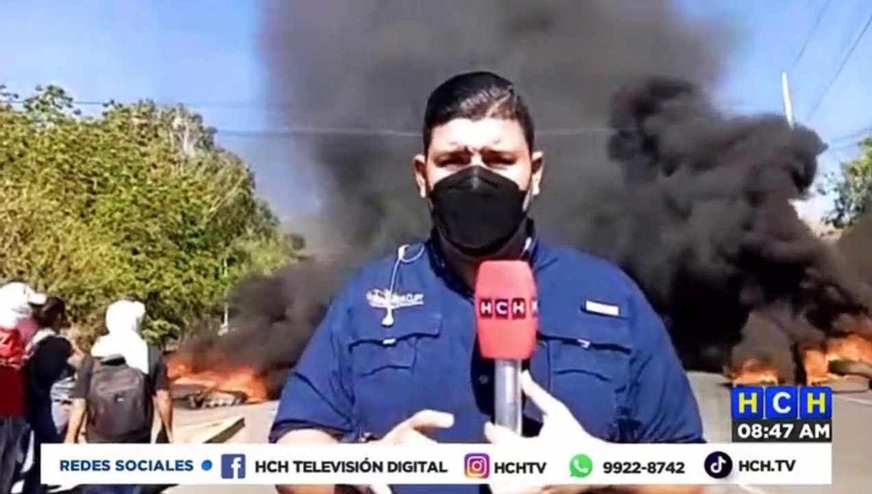 ¡Tomadas dos importantes carreteras en Choluteca! Empleados de empresa de Okra exigen pagos atrasados