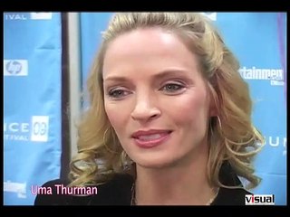 VIDEO PUBLIC : Uma Thurman et ses ballons rouges !