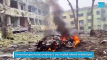 Denuncian que Rusia bombardeó un hospital infantil en Mariúpol