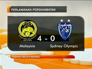 Harimau Malaya menang lawan Sydney Olympic