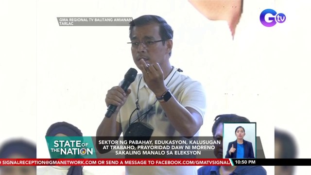 Pabahay, edukasyon, kalusugan at trabaho, prayoridad daw ni Moreno sakaling manalo sa eleksyon | SONA