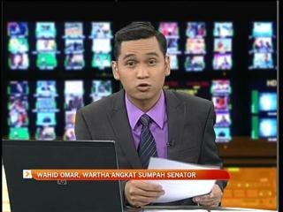 Wahid Omar, Wartha angkat sumpah Senator
