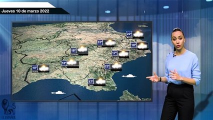 El tiempo para el jueves 10 de marzo.
