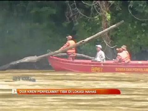 Dua kren penyelamat tiba di lokasi nahas