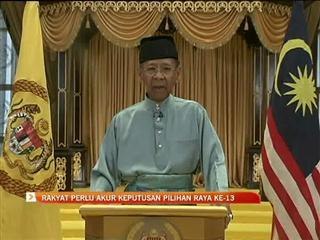'Rakyat perlu akur keputusan PRU13' - Agong