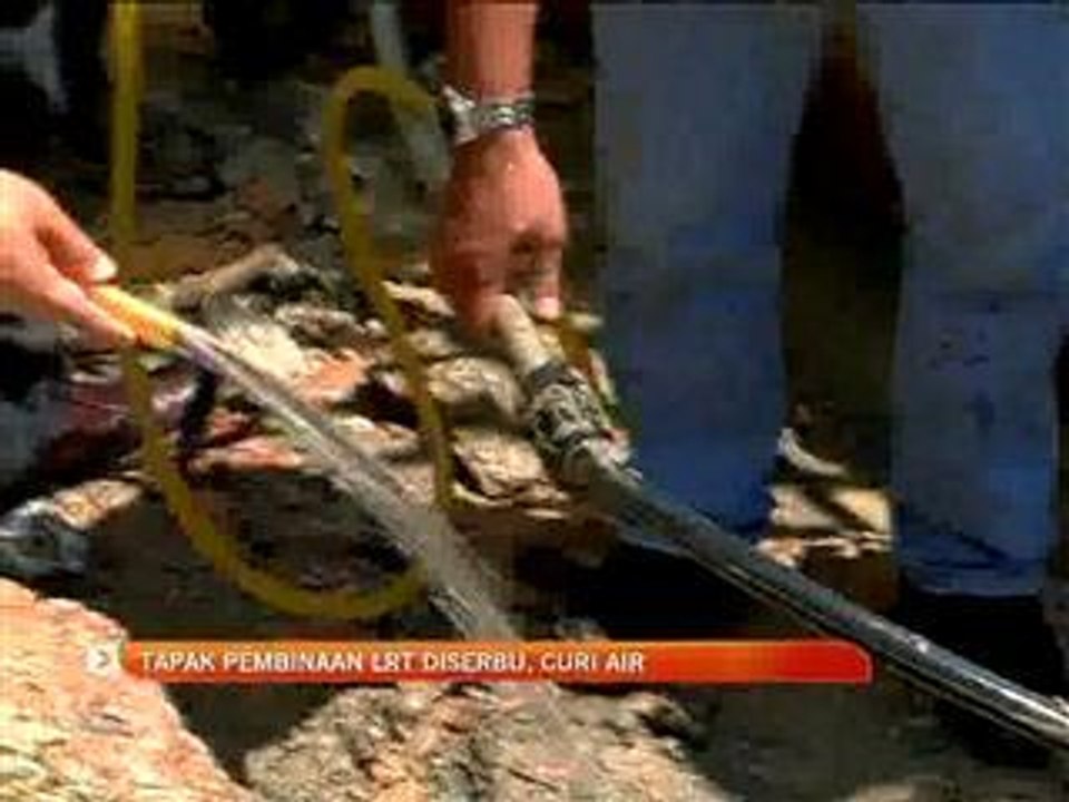 SYABAS serbu tapak pembinaan LRT curi air
