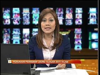 Penunjuk perasaan laung slogan anti Islam