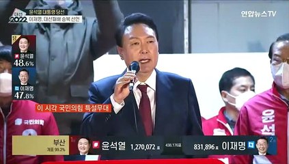 [현장연결] 윤석열 "국민통합을 최우선으로 생각하겠다"