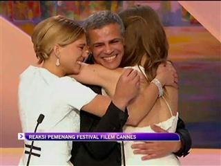 Reaksi pemenang festival Filem Cannes