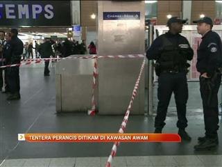 Tentera Perancis ditikam dikawasan awam