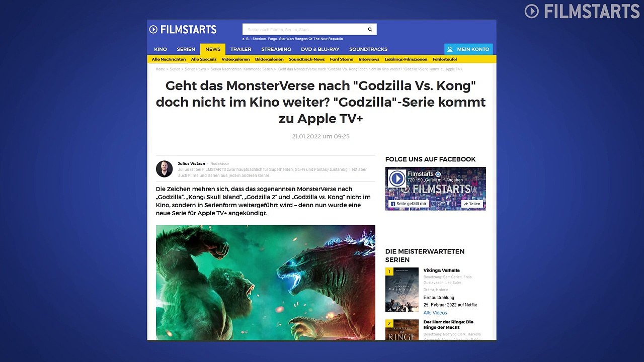 Godzilla auf Apple TV+: Was wir bisher über die Serie wissen (FILMSTARTS-Original)