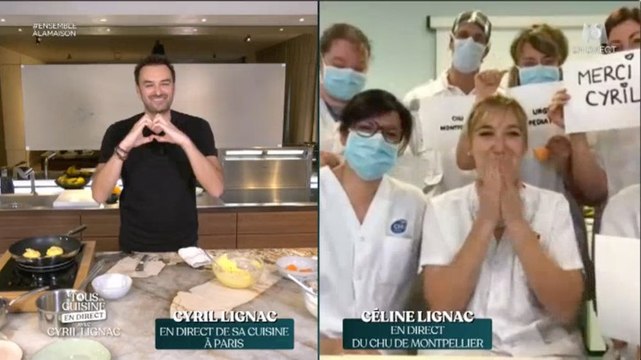 Cyril Lignac en duplex avec sa soeur infirmière