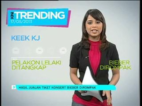 Hasil jualan tiket konsert Bieber dirompak