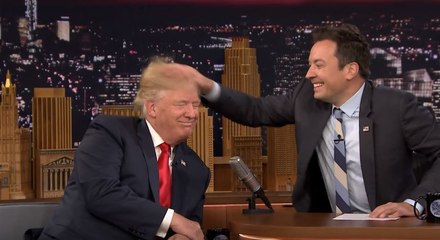 Donald Trump décoiffé par Jimmy Fallon
