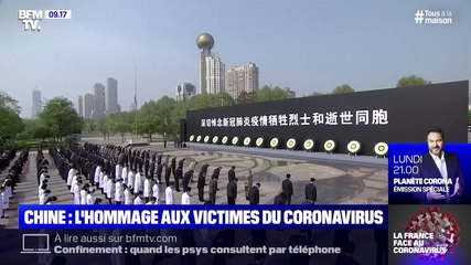 Zapping du 06/04 : L'énorme bourde d'un présentateur de BFMTV durant  l'hommage de la Chine aux victimes du Covid-19