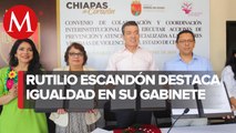 Rutilio Escandón firmó convenios de igualdad de género