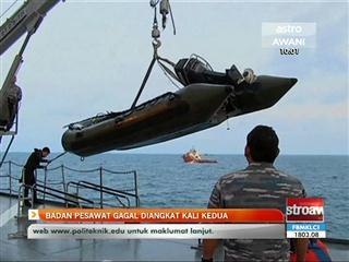 Badan pesawat gagal diangkat buat kali kedua