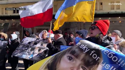 Pologne : Cracovie, théâtre de manifestations de réfugiés ukrainiens