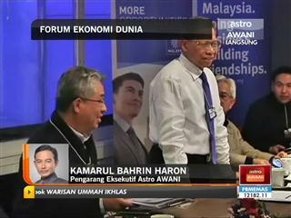 Forum Ekonomi Dunia (WEF) ke 45 yang bermula hari ini sehingga 24 januari menyaksikan Malaysia hadir sebagai pengerusi ASEAN. Malaysia dijangka menggunakan platform WEF itu bagi mengetuai perbincangan penyepaduan ekonomi ASEAN. Untuk laporan lanjut, kita