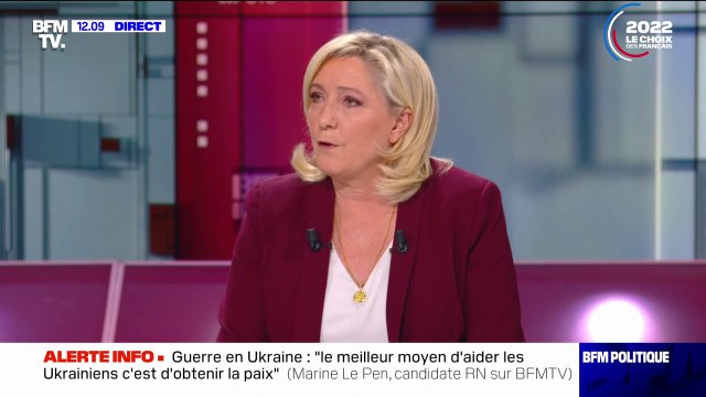Marine Le Pen sur les crimes de guerre en Ukraine: Il faut tout de suite déclencher une enquête de l'ONU