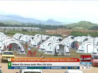 Penempatan sementara mangsa banjir mula diduduki