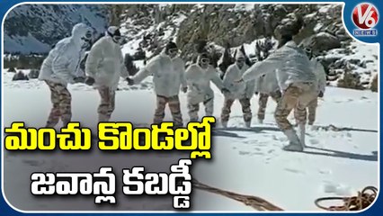Indo-Tibetan Border Police Play Kabaddi In Snow At LAC In Himachal Pradesh _ V6 News