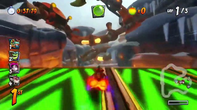 Meteor Gorge Mirror Mode Nintendo Switch Gameplay - Crash Team Racing Nitro-Fueled