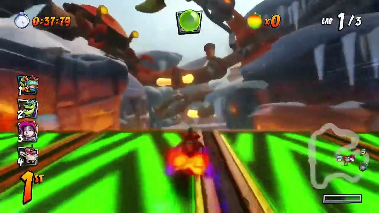 Meteor Gorge Mirror Mode Nintendo Switch Gameplay - Crash Team Racing Nitro-Fueled
