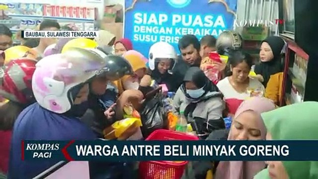 Akibat Kelangkaan, Antrean Minyak Goreng Dipadati Ratusan Warga