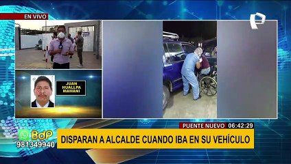 Puente Nuevo: Disparan a alcalde cuando iba en su vehículo