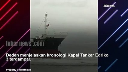 WADUH!! KAPAL TANKER EDRIKO 3 TERDAMPAR DI PANTAI SANCANG GARUT
