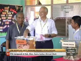 PM berpuas hati dengan proses pengundian