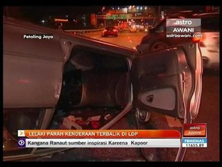 Lelaki parah kenderaan terbalik di LDP