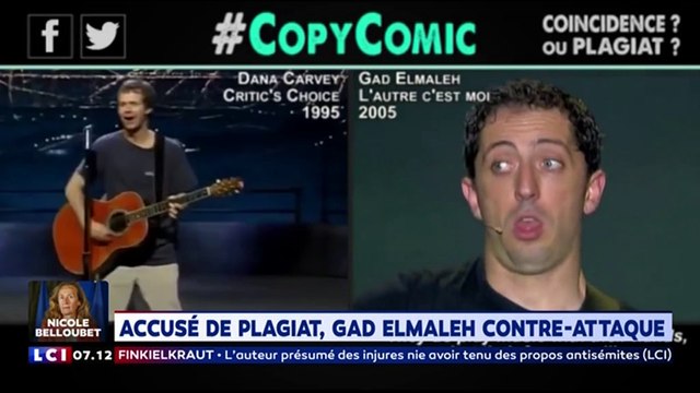 LCI : Accusé de plagiat gad elmaleh contre attaque