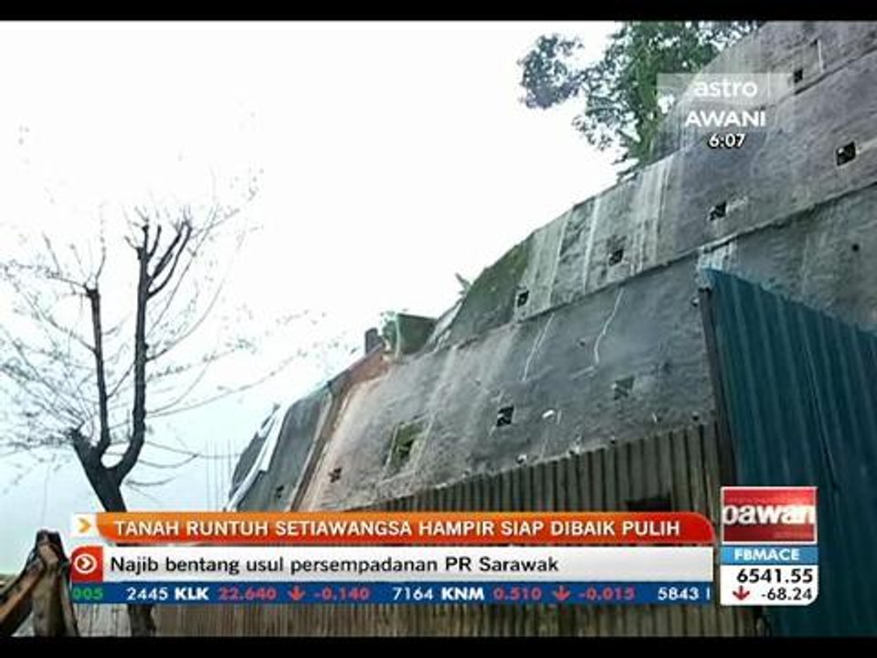 Tanah runtuh Setiawangsa hampir siap dibaik pulih