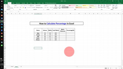 How to Calculate Percentage in Excel