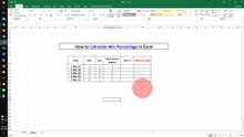 How to Calculate Win Percentage in Excel
