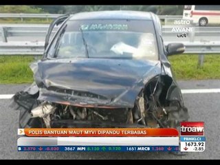 Polis bantuan maut myvi dipandu terbabas