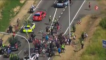 Le Tour de France chute du peloton